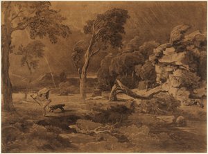 Kainin pako (1. Mooseksen kirja 4:16) tekijältä Johann Wilhelm Schirmer