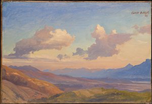 Maisema Sabine-vuoristossa tekijältä Johann Wilhelm Schirmer