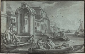 Venetsialainen fantasia koristeellisella kaarella