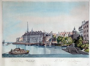 Näkymä Düsseldorfista ennen Ranskan pommi-iskua 6. lokakuuta 1794 1798.
