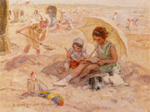 Beach Pleasure (öljy kankaalle) tekijältä Johann Zoetelief Tromp