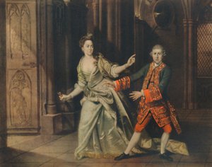 David Garrick ja rouva Pritchard kuin Macbeth ja Lady Macbeth, 1768, 1948. tekijältä Johan Joseph Zoffany