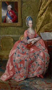 Itävallan arkkiherttuattaren Maria Amalian, Parman herttuattaren muotokuva, n. 1778 tekijältä Johan Joseph Zoffany