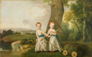 Tylsät lapset, n. 1766-80 tekijältä Johan Joseph Zoffany