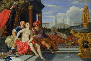 Susanna Bathing (öljy kuparille)