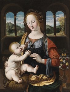 Neitsyt ja lapsi Leonardo da Vincin mukaan