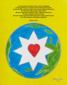 Rosental Heart Love Star rauhan symbolina kaikissa maailman maissa.