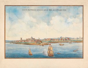New York mereltä 1600-luvulla. tekijältä Johannes (after) Vingboons