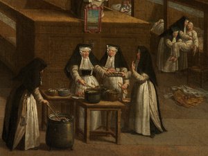 Yksityiskohta Saint Johnin sairaalan osastoista tekijältä Johannes Beerblock