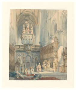 Kerkinterieur tekijältä Johannes Bosboom (signed by artist)