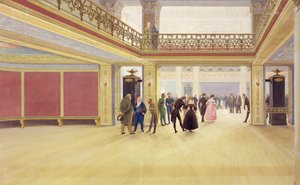 Linnan sisustus, n. 1830 (akvarelli paperille)