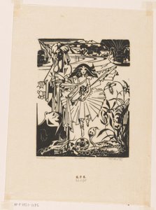 Hindoedanseres (alkuperäinen nimi esineessä) tekijältä Johannes Frederik Engelbert ten Klooster (signed by artist)