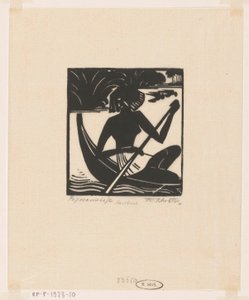 Papoeameisje (alkuperäinen nimi esineessä) tekijältä Johannes Frederik Engelbert ten Klooster (signed by artist)