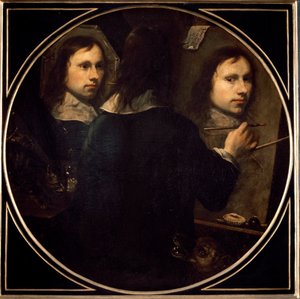 Johannes Gumppin (1626-?) omakuvamaalaus 1646 su. 88,5x89 cm Firenze, Galleria degli Uffizi (toimistot) tekijältä Johannes Gumpp