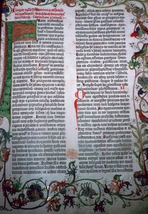 Sivu Gutenbergin Raamatusta, 1400-luku tekijältä Johannes Gutenberg