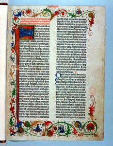 Sivu Gutenbergin Raamatusta, 1455 tekijältä Johannes Gutenberg