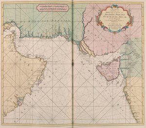 Arabian, Persian, Gijaratin ja Mekan kartta tekijältä Johannes II Van Keulen