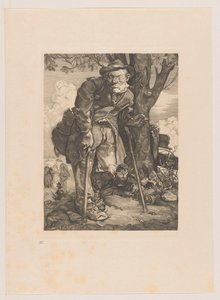 Kerjäläinen kainalosauvojen kanssa tekijältä Johannes Josephus Aarts