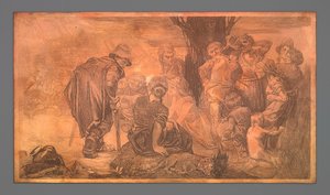 Ryhmä miehiä ja naisia ​​puussa tekijältä Johannes Josephus Aarts