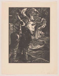 Macbeth ja Banquo tapaavat kolme noitaa tekijältä Johannes Josephus Aarts