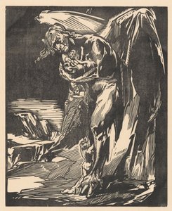 Saatana hahmoja käsivarsissaan tekijältä Johannes Josephus Aarts