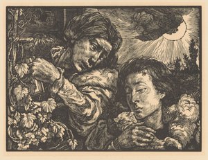 Kaksi naista viiniköynnöksellä tekijältä Johannes Josephus Aarts