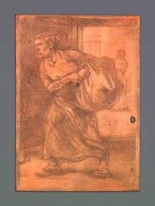 Nainen kantaa paalia tekijältä Johannes Josephus Aarts