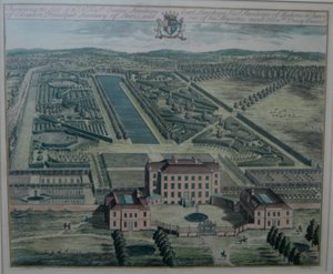 Johannes Kipin (k.1722) kaiverrus Cheveningistä Thomas Badesladen (k.1742) mukaan, julkaissut John Harris (teoksessa History of Kent) 1719. tekijältä Johannes Kip