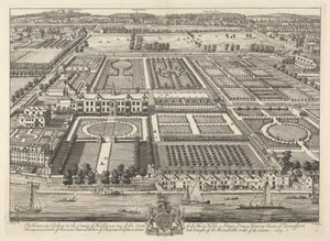Näkymä Beaufort Housesta ja Chelseasta 1699 tekijältä Johannes Kip