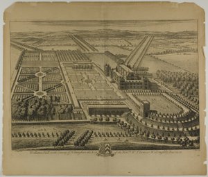 Wollaton Hall Nottinghamin kreivikunnassa, levy 68 Britannia Illustratasta