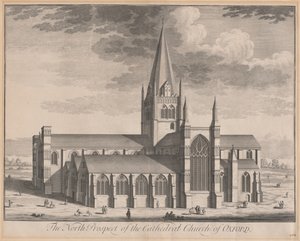 Oxfordin katedraalikirkon North Prospect tekijältä Johannes Kip, after Leendert Knijff