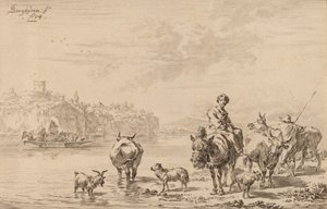 Nainen muulin selässä, 1769.