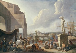 Italian satama tekijältä Johannes Lingelbach
