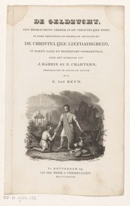 Kaksi miestä arkku täynnä arvoesineitä Nimisivu: G. van Reyn, Rahanhimo, kristillisen kirkon hallitseva vika, 1838 tekijältä Johannes Philippus Lange