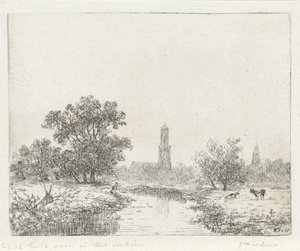 Näkymä Utrechtiin(?) tekijältä Johannes Pieter van Wisselingh