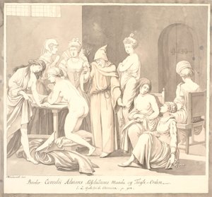 "Broder Cornelius Adrians Absolutions Maade og Tugte=Orden. / J.L. Gottefriidi Chronica. s. 908." tekijältä Johannes Wiedewelt