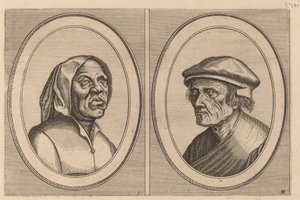 "Baef Schol-becx" ja "Spruyt Vroegh-beverven" tekijältä Johannes and Lucas van Doetechum after Pieter Bruegel the Elder