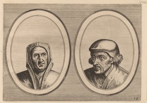 "Beveynsde Hil" ja "Listighe Jorden" tekijältä Johannes and Lucas van Doetechum after Pieter Bruegel the Elder