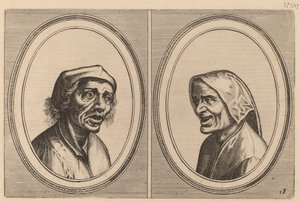 "Goe Geurtjen" ja "Kribbighe Babbe" tekijältä Johannes and Lucas van Doetechum after Pieter Bruegel the Elder