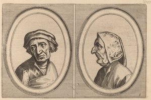 "Goelijeke Floor" ja "Kinne Snavels" tekijältä Johannes and Lucas van Doetechum after Pieter Bruegel the Elder