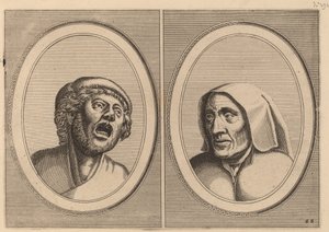 "Hansje Singh in Veldt" ja "Blaeuwe Aecht" tekijältä Johannes and Lucas van Doetechum after Pieter Bruegel the Elder
