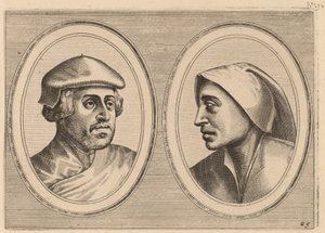 "Sincere Lammert" ja "Deughdighe Geertruyd" tekijältä Johannes and Lucas van Doetechum after Pieter Bruegel the Elder