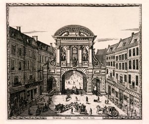 Temple Bar, Lontoo, c1700