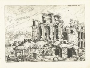 Kolmas näkymä Palatinuksen kukkulan raunioista Rooman rauniot, 1561 (sarjan nimi)