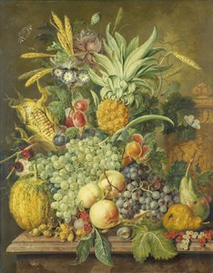 Hedelmäinen asetelma tekijältä Johannes or Jacobus Linthorst