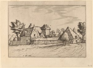Maatilat tuomioistuimessa tekijältä Johannes van Doetechum, the Elder and Lucas