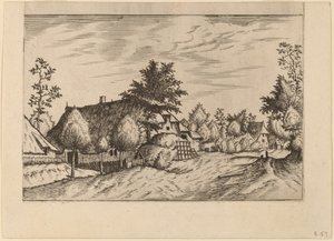 Kyläkatu tekijältä Johannes van Doetechum, the Elder and Lucas