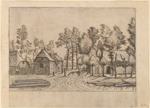 Kyläkatu tekijältä Johannes van Doetechum, the Elder and Lucas
