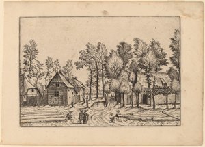 Kyläkatu tekijältä Johannes van Doetechum, the Elder and Lucas