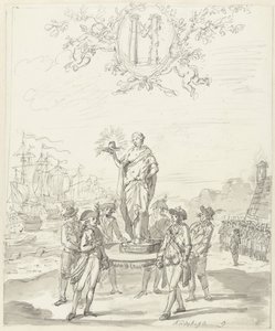 General Arms, koristelu Kadijkspleinillä, 1795 tekijältä Johannes van Dregt (rejected attribution)